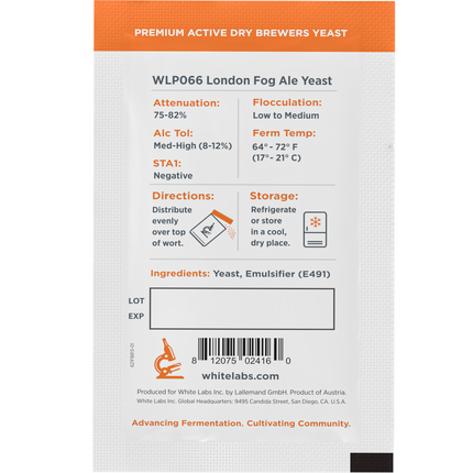 White Labs Yeast - Dry Yeast - London Fog Ale Yeast - PLACEHOLDER