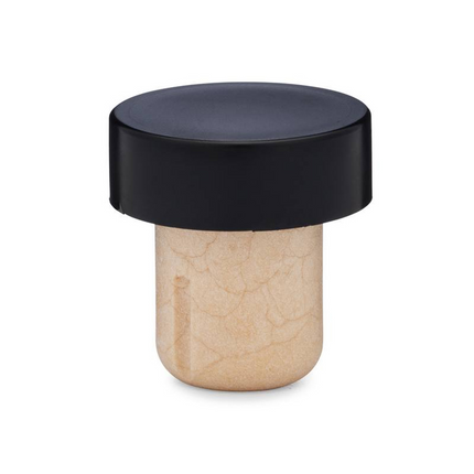 Bar Top Corks - Synthetic T-Cork - Black Plastic Head - 19.5 mm - Bag of 25