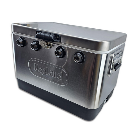 KegLand Stainless 4 Tap Jockey Box - w/o Faucets