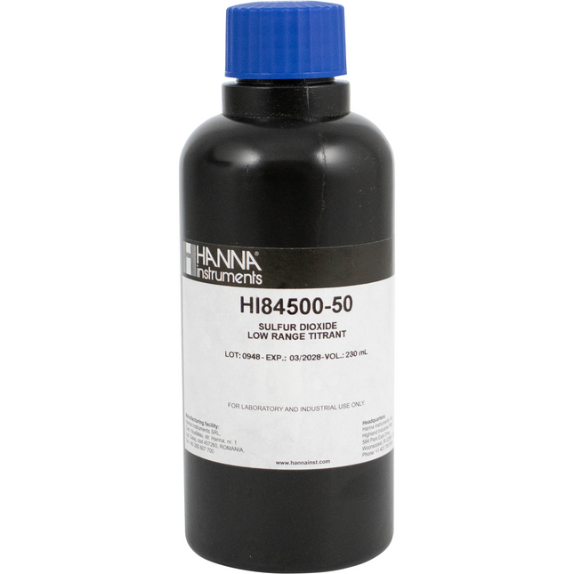 Low Range Titrant for Sulfur Dioxide Mini Titrator