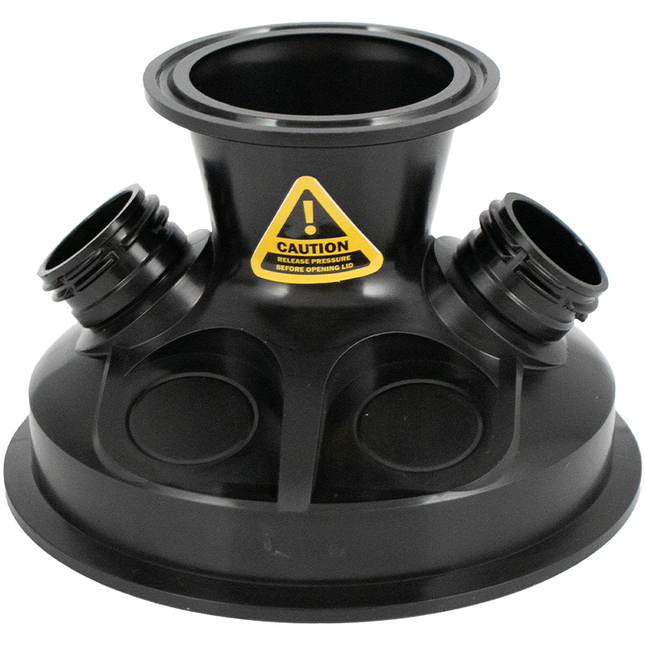 Kegmenter - 4 in. T.C. Pressure Lid - 2 in. T.C. Port