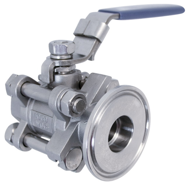 Stainless Ball Valve - 1/2in FPT x 1.5 in. T.C. - 3 Piece