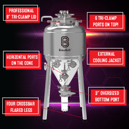 BrewBuilt® X3 Jacketed Uni Conical Fermenter - Return