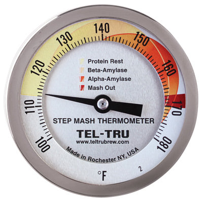 Tel-Tru - Analog Step Mash Thermometer - 30" Probe