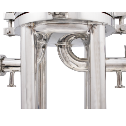 BevBright 316 Electro Polished S/S Cartridge Filter Housing - 30 in. - 3 Module Capacity - with fitting