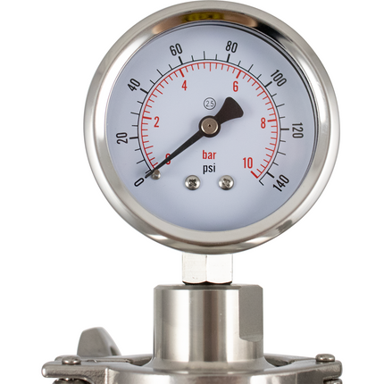 BevBright 316 Electro Polished S/S Cartridge Filter Housing - 30 in. - 3 Module Capacity - with fitting