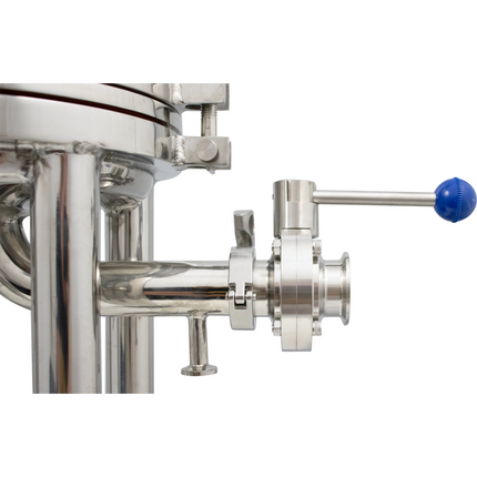 BevBright 316 Electro Polished S/S Cartridge Filter Housing - 30 in. - 3 Module Capacity - with fitting