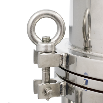 BevBright 316 Electro Polished S/S Cartridge Filter Housing - 30 in. - 3 Module Capacity - with fitting