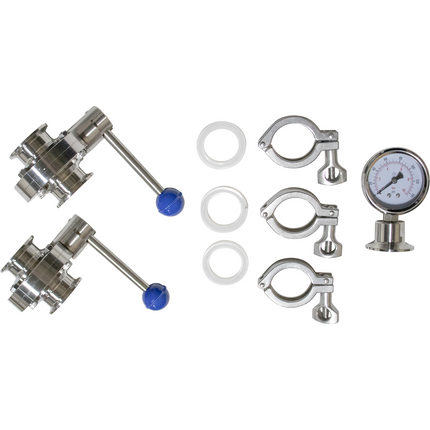 BevBright 316 Electro Polished S/S Cartridge Filter Housing - 30 in. - 3 Module Capacity - with fitting