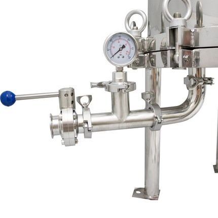 BevBright Stainless Steel Lenticular Filter Housing - 16 in. - 2 High - with fittings