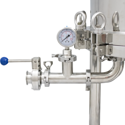 BevBright Stainless Steel Lenticular Filter Housing - 16 in. - 4 High