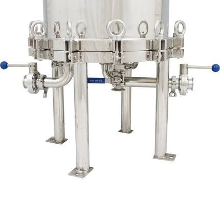 BevBright Stainless Steel Lenticular Filter Housing - 16 in. - 4 High