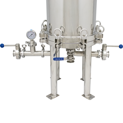 BevBright Stainless Steel Lenticular Filter Housing - 12 in. - 2 High