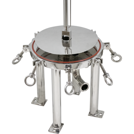 BevBright Stainless Steel Lenticular Filter Housing - 12 in. - 3 High - with fittings