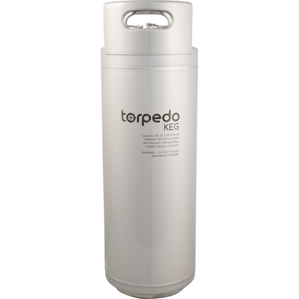 Torpedo Keg | Ball Lock Keg | Stainless Steel Corny Keg | Low2 Keg Lid O-Ring | Superior Oxygen Barrier Properties | 6 Gallon - Damaged Box