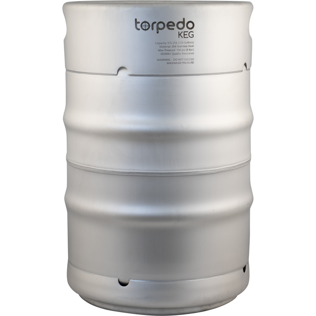 Torpedo Keg | Ball Lock Keg | Stainless Steel Corny Keg | Low2 Keg Lid O-Ring | Superior Oxygen Barrier Properties | 15 Gallon - Customer Return - Damaged Box