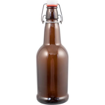 PopTops Bottles - 16 oz Amber Swing Top (Qty 12) - PLACEHOLDER