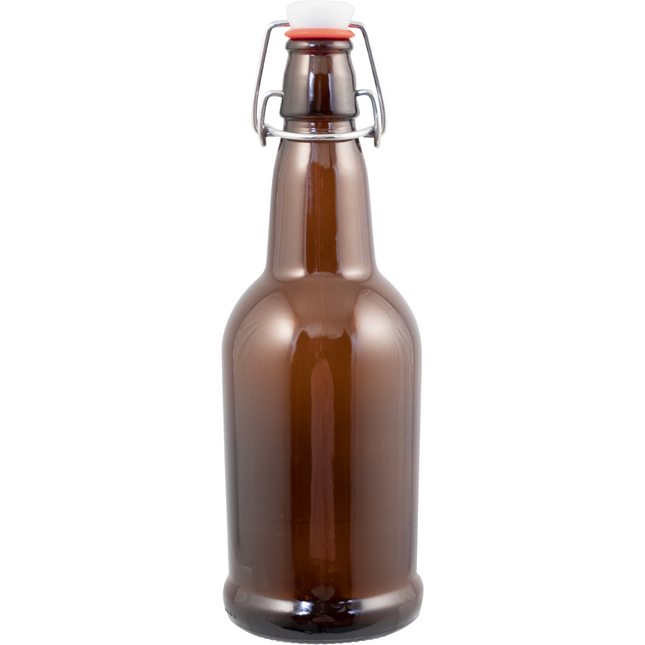 PopTops Bottles - 16 oz Amber Swing Top (Qty 12) - PLACEHOLDER