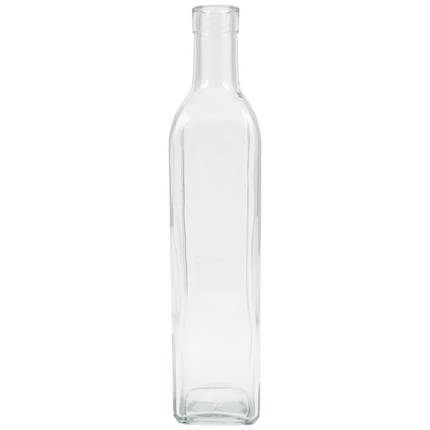500 mL Flint/Clear Square Sided Glass Bottles - PLACEHOLDER