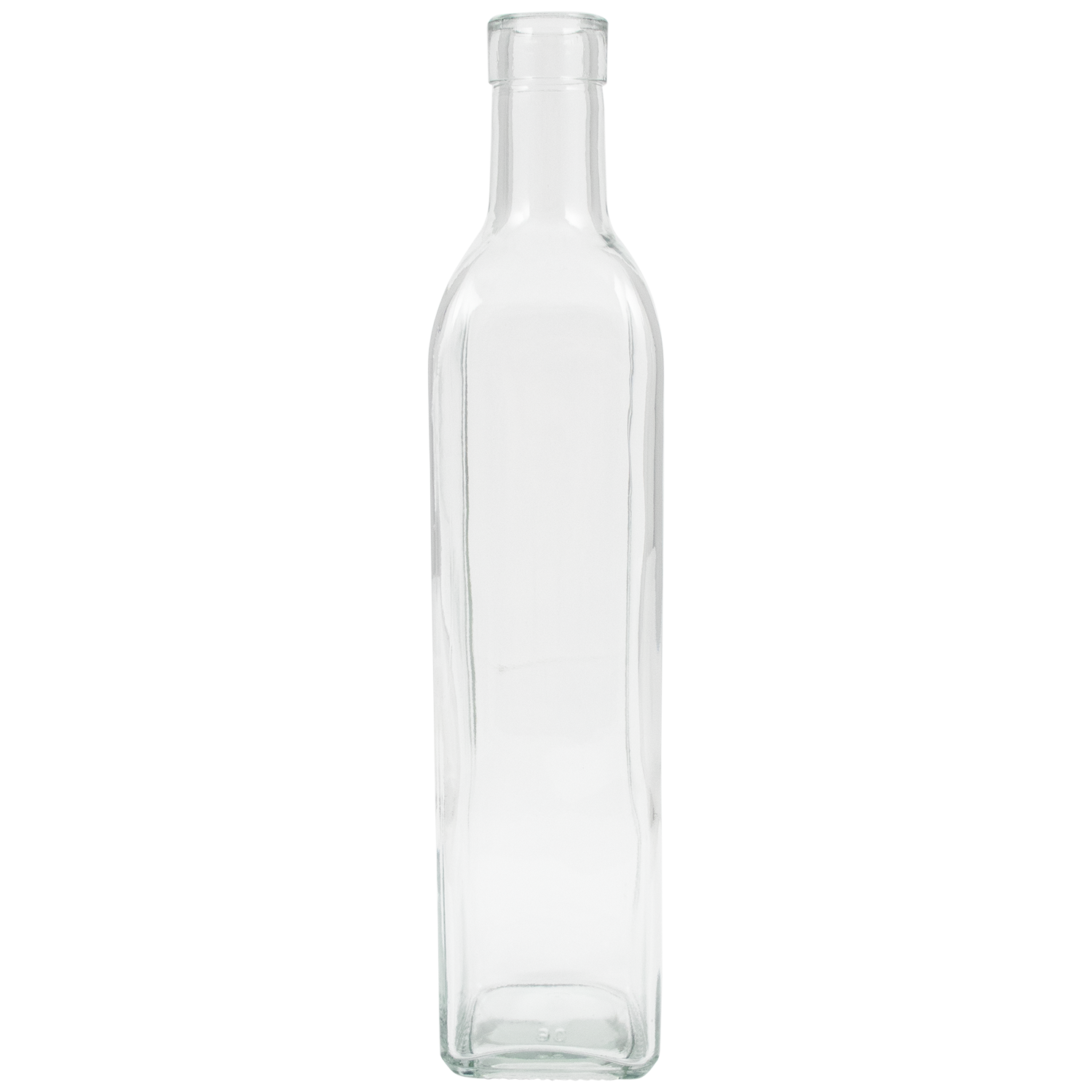 Square Sided Glass Bottles | Clear | 500mL