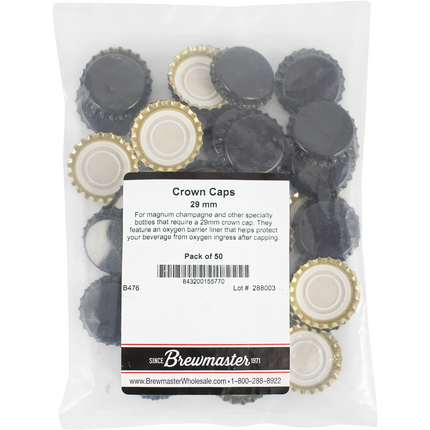 Bottle Caps - 29mm - Black - PLACEHOLDER