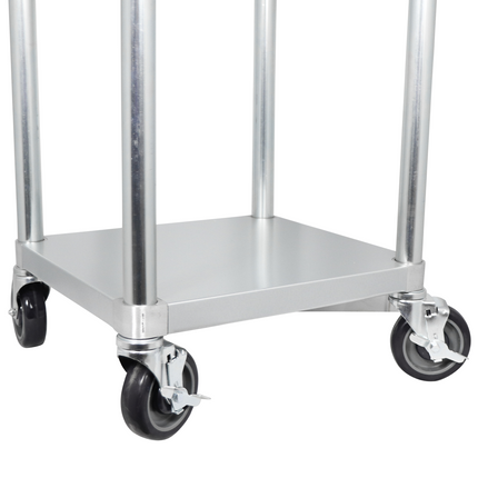 24" x 24" 18-Gauge 304 Stainless Steel Work Table with Galvanized Legs 