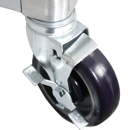 Stainless Steel Work Table | 24" x 24" | 400 lb Capacity | Rolling Casters - Items