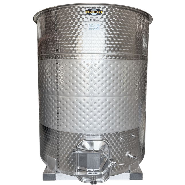 Speidel 2500L, 1400mm Diameter KO  Red Wine Fermentation and Tipping Tank