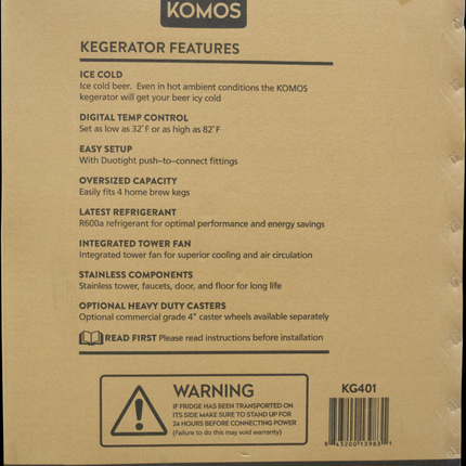 Komos Kegerator V2 with Komos Regulator - REFRIGERATOR ONLY - USED