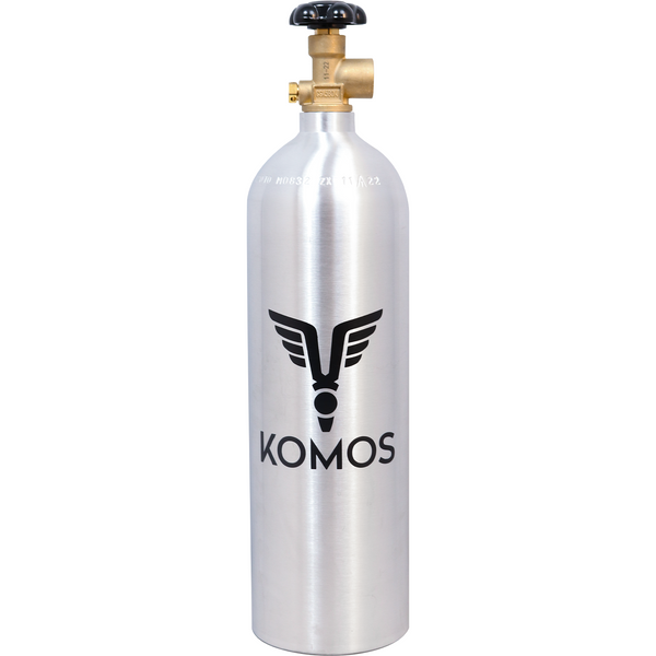 KOMOS® 22 ft³ Nitrogen Tank | Argon Tank | Beer Gas Tank | Premium Aluminum | New | CGA580 Valve | US DOT Approved