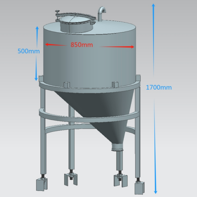 MB - Oil Heated Brewhouse - 3.5 bbl - 3 Vessel w/ Rake, Grist Case, Foremash (Grist Hydrator)