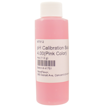 pH Calibration Solution 4.00 (Pink Color) - 4 fl oz