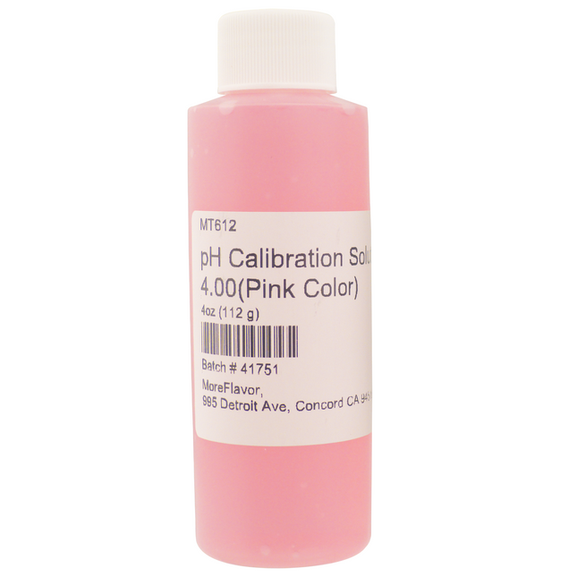 pH Calibration Solution 4.00 (Pink Color) - 4 fl oz