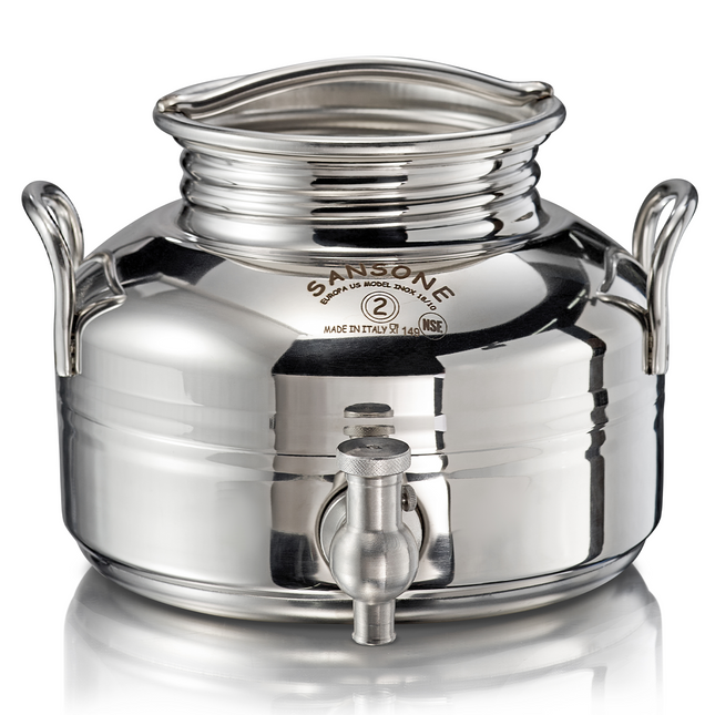 Sansone Stainless Fusti Tank - Europa-AQ Model - Water Dispenser w/ Stand and Tap - 2L - PLACEHOLDER