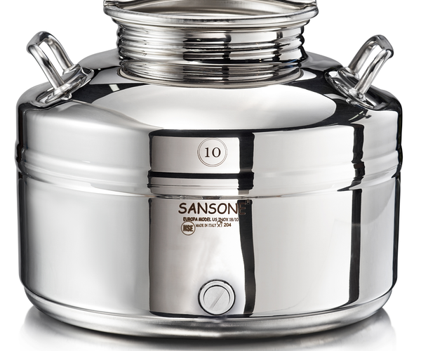 Sansone Fusti Tank | Stainless Steel Water Dispenser | 2.6 Gallon Sansone Fusti Tank | Stainless Steel Water Dispenser | 2.6 Gallon