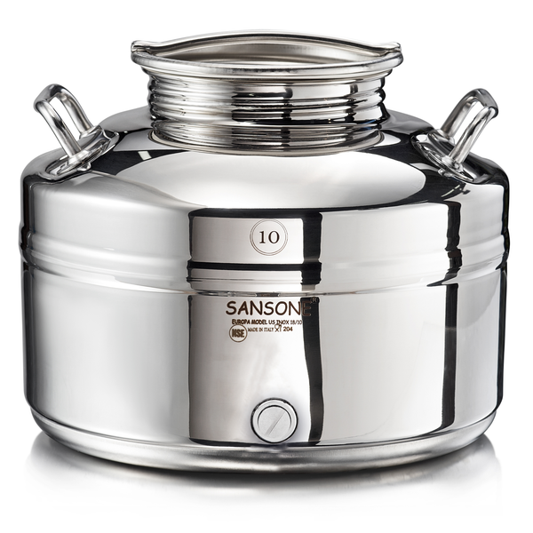 ★水も入れられる★ イタリアSANSONE製ステンレスウォータージャグ　10L Sansone Fusti Tank | Stainless Steel Water Dispenser | 2.6 Gallon