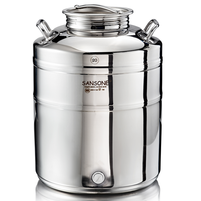 Sansone Fusti Tank | Stainless Steel Water Dispenser | 5.2 Gallon | 20L - Return