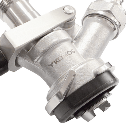 KOMOS Keg Coupler - D-Style Sanke Coupler - Pull Style Handle - Stainless Steel