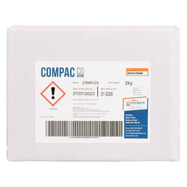 AB Vickers - Compac CG Tablets - 2 kg