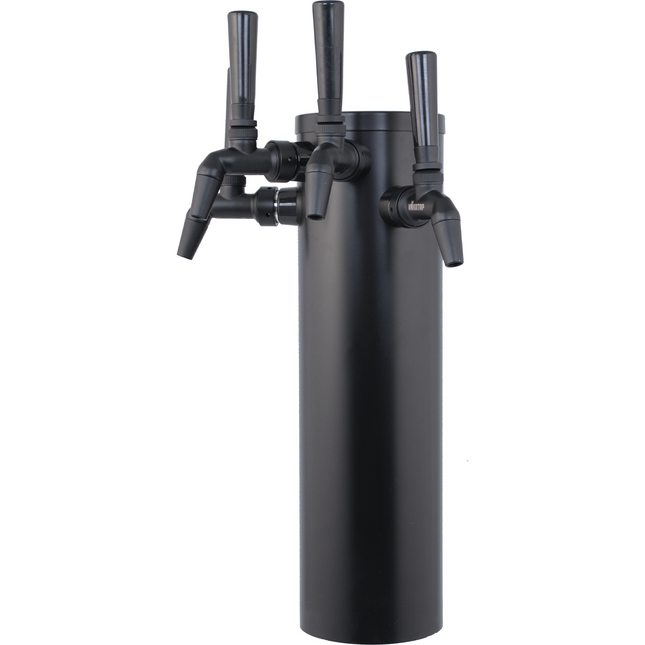 KOMOS Matte Black Draft Tower Kit (with Black NukaTap, Duotight & EVABarrier) - Quad Tap