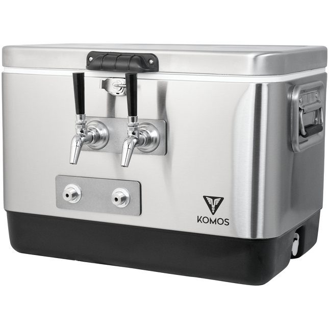 KOMOS® Stainless Steel Jockey Box (2 Tap) - Front Entry - Return