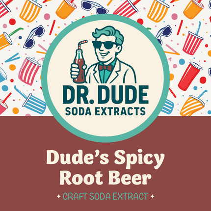 Dr. Dude Soda Extracts - Dude's Spicy Root Beer - 4 fl oz