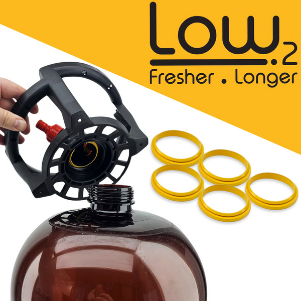 Low2 Seals for 20L KegLand Oxebar Mono PET Keg | Pack of 5