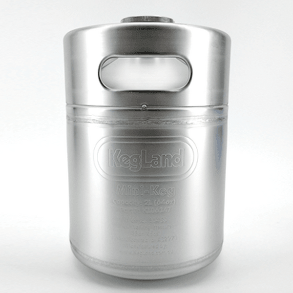 KegLand Mini Keg | Stainless Pressurizable Beer Keg | 2L | 0.5 Gallon