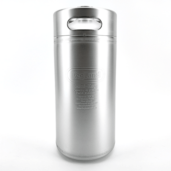 KegLand Mini Keg | Stainless Pressurizable Beer Keg | 4L | 1 Gallon