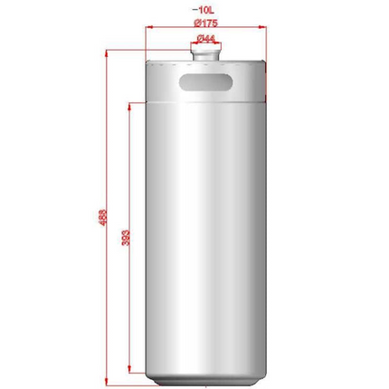 KegLand Mini Keg - Low2 - 10L