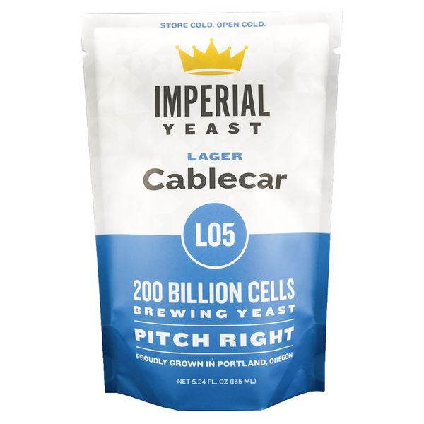 Imperial Yeast | L05 Cablecar Lager | Beer Yeast | Double Pitch | 200 Billion Cells