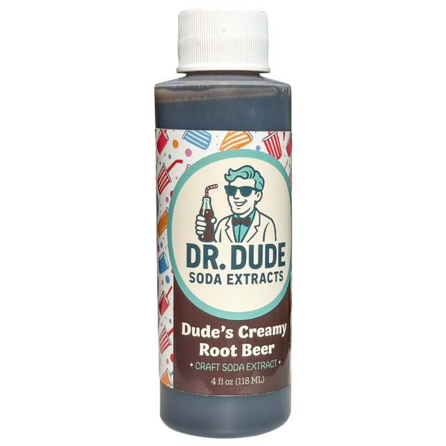 Dr. Dude Soda Extracts - Dude's Creamy Root Beer - 4 fl oz