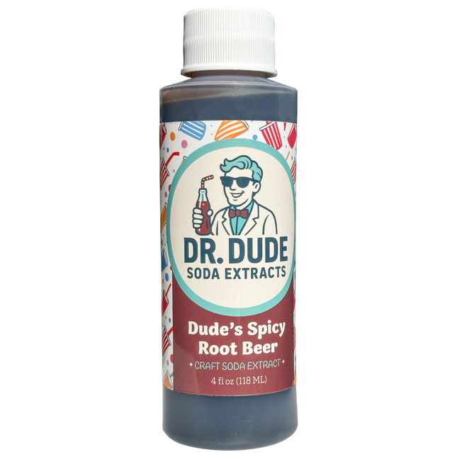 Dr. Dude Soda Extracts - Dude's Spicy Root Beer - 4 fl oz