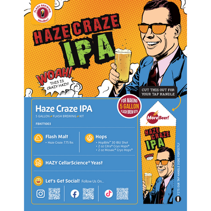 Haze Craze IPA Flash Brewing Kit - 5 Gallons